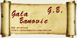 Gala Banović vizit kartica